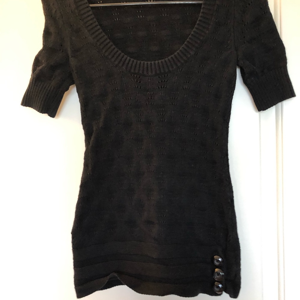 Guess Crochet 3/4 Sleeve Sweater